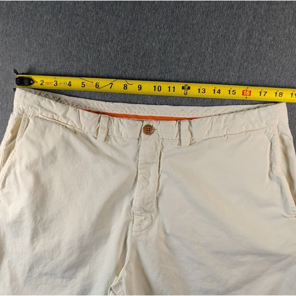 Tommy Bahama Men's Shorts Size 38 Pima Cotton Modal Off White Marlin Flat Front